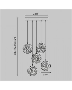 Подвесной светильник Maytoni MOD254PL-05BS-foto9