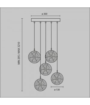 Подвесной светильник Maytoni MOD254PL-05BS-foto9