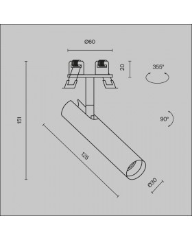 Встраиваемый светильник Technical C141RS-L125-6W3K-B-foto11