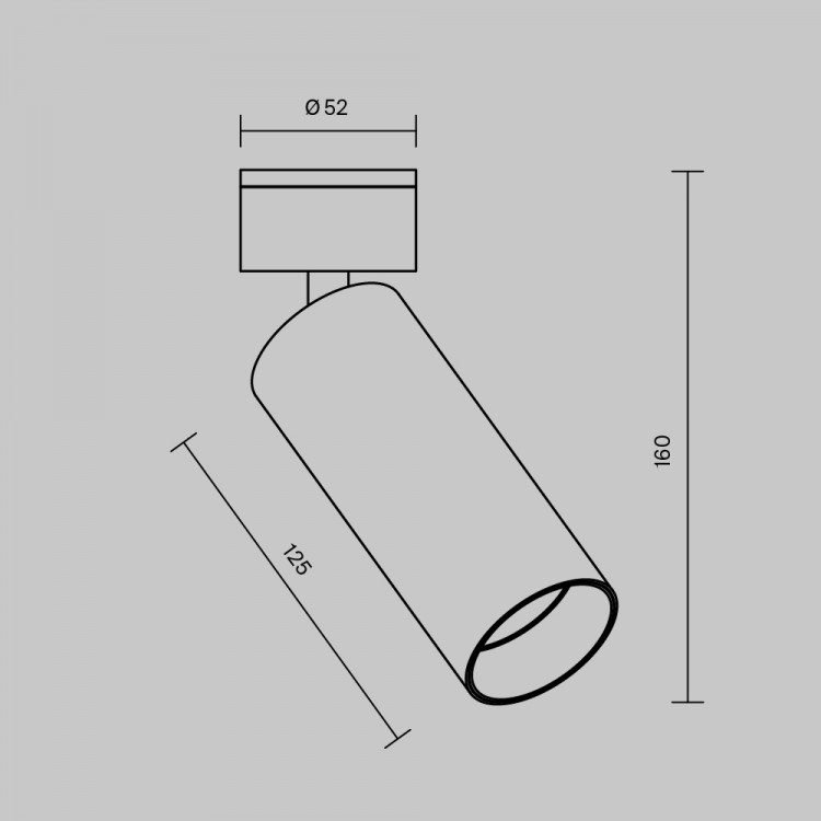 Потолочный светильник Technical C055CL-L12W4K-W-BS