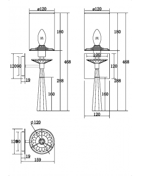 Настенный светильник (бра) Maytoni MOD224WL-01BS-foto2