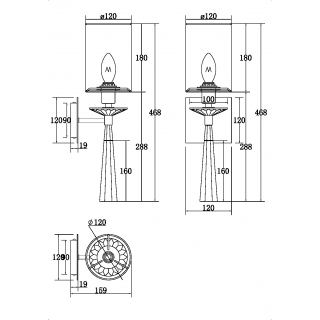 Настенный светильник (бра) Maytoni MOD224WL-01BS-foto2