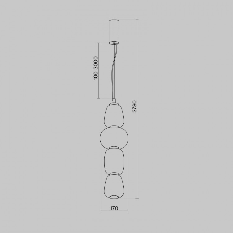 Подвесной светильник Maytoni MOD267PL-L32G3K