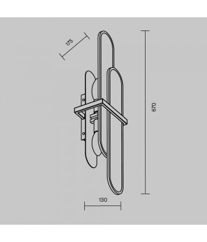 Настенный светильник (бра) Maytoni MOD099WL-02G2-foto4