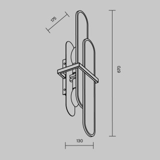 Настенный светильник (бра) Maytoni MOD099WL-02G2-foto4