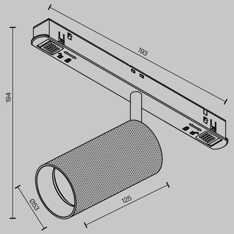 Трековый светильник Technical TR097-2-12W4K-M-BW