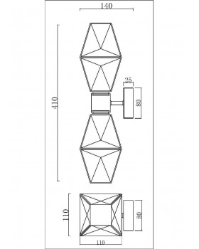 Настенный светильник (бра) Maytoni MOD325WL-02G-foto2