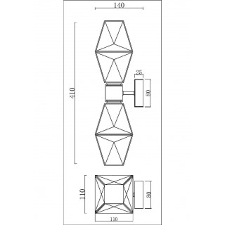 Настенный светильник (бра) Maytoni MOD325WL-02G-foto2