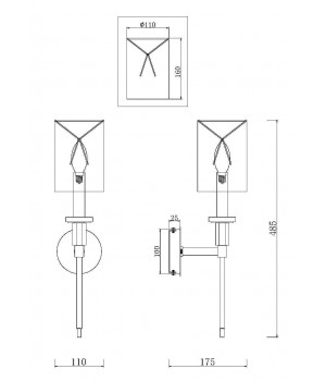 Настенный светильник (бра) Maytoni MOD148WL-01CH-foto2