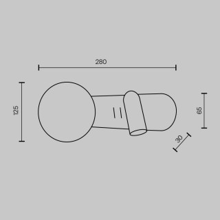 Настенный светильник (бра) Maytoni MOD350WL-01BBS-foto2