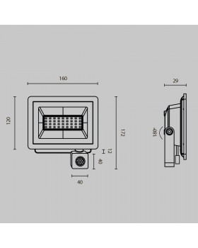 Прожектор Outdoor FL001-L30B6KSR-foto9