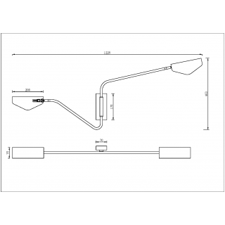 Настенный светильник (бра) Maytoni MOD417WL-02BS-foto2