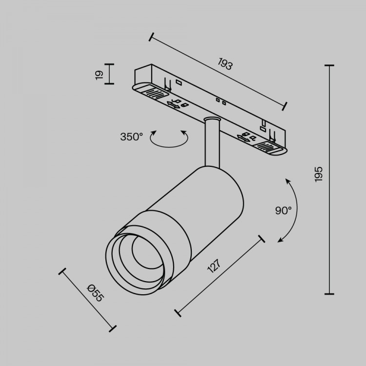 Трековый светильник Technical TR212-1-12WTW-DD-Z-W