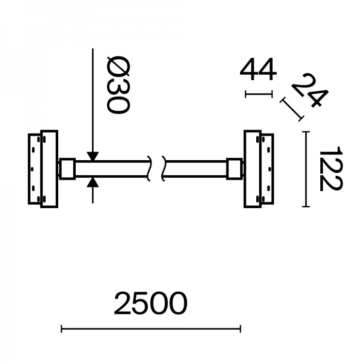 Трековый подвесной светильник Technical TR101-2-50W4K-B