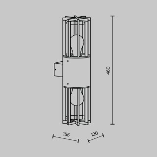 Настенный светильник (бра) Outdoor O453WL-02GF-foto8