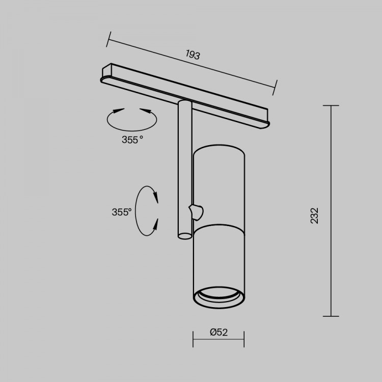 Трековый светильник Technical TR005-2-12W3K-BW