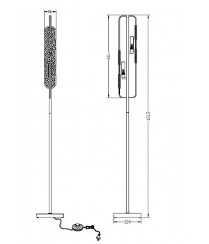 Напольный светильник (торшер) Maytoni MOD099FL-02G-foto7