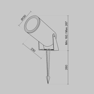Ландшафтный светильник Outdoor O050FL-L30W3K-foto9