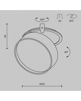Встраиваемый светильник Technical DL024-18W4K-B-foto11