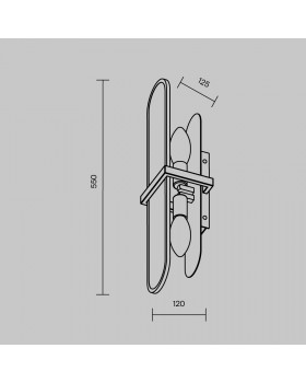 Настенный светильник (бра) Maytoni MOD099WL-02G-foto4