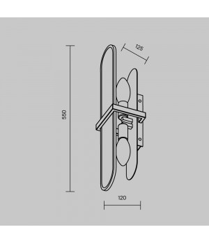 Настенный светильник (бра) Maytoni MOD099WL-02G-foto4