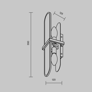 Настенный светильник (бра) Maytoni MOD099WL-02G-foto4