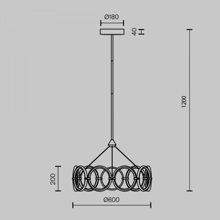 Подвесной светильник Maytoni MOD357PL-L40BS3K