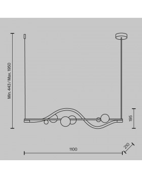 Подвесной светильник Maytoni MOD289PL-L13BS3K-foto2