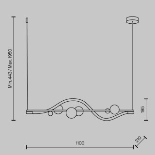 Подвесной светильник Maytoni MOD289PL-L13BS3K-foto2