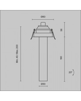 Встраиваемый светильник Technical C140RS-L200-7W3K-B-foto11
