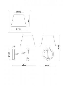 Настенный светильник (бра) Freya FR5190WL-01BS1-foto4