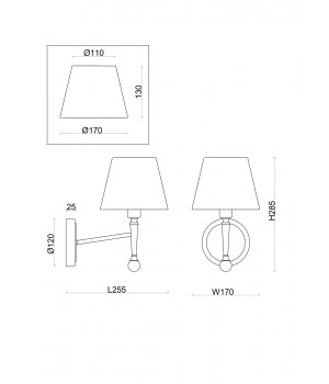 Настенный светильник (бра) Freya FR5190WL-01BS1-foto4