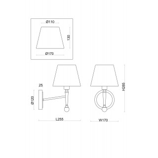 Настенный светильник (бра) Freya FR5190WL-01BS1-foto4