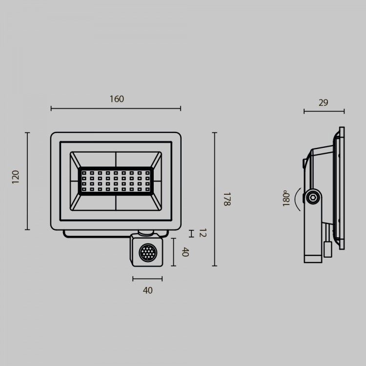 Прожектор Outdoor FL001-L30B4KSR