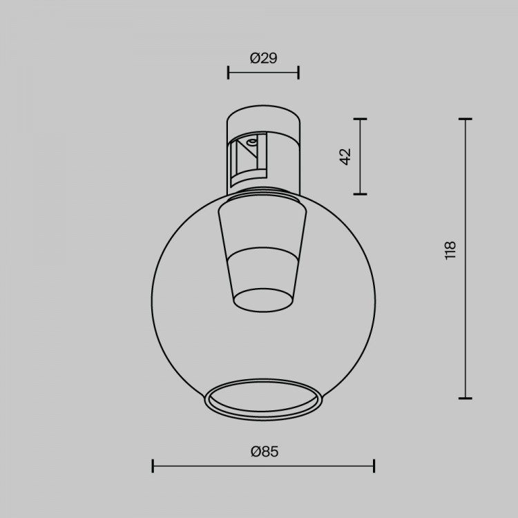 Трековый светильник Technical TR148-1-3W3K-BS