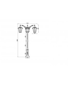 Садово-парковый светильник Outdoor O413FL-03GB-foto4