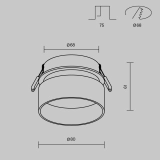 Встраиваемый светильник Technical DL062-GU10-B-foto9