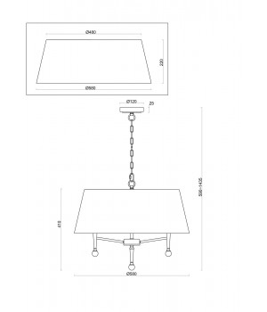 Подвесной светильник Freya FR5190PL-05BS1-foto2