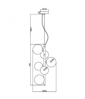 Подвесной светильник Maytoni MOD545PL-06G-foto2