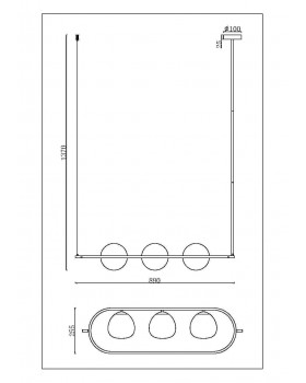 Подвесной светильник Maytoni MOD221PL-03BS-foto2