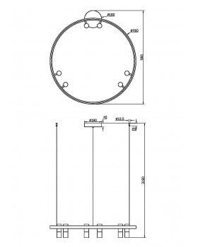 Подвесной светильник Maytoni MOD102PL-L42BK