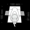 Встраиваемый светильник Technical DL012-1-01W