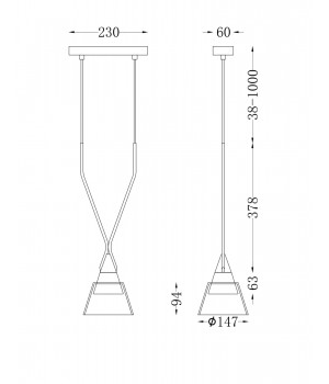 Подвесной светильник Maytoni P063PL-01B-foto2