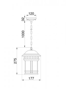 Подвесной светильник Outdoor O031PL-01BR-foto3