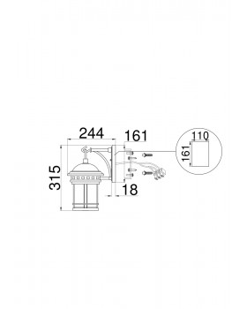 Настенный светильник (бра) Outdoor O031WL-01BR-foto3