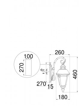 Настенный светильник (бра) Outdoor O029WL-01BZ-foto3