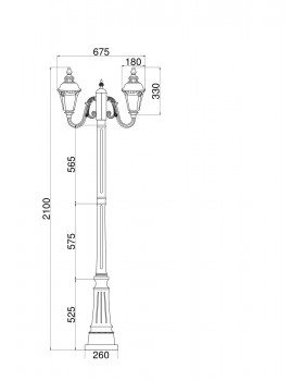 Садово-парковый светильник Outdoor O028FL-03BZ-foto3
