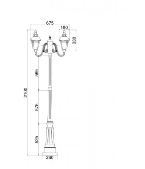 Садово-парковый светильник Outdoor O028FL-03BZ-foto3