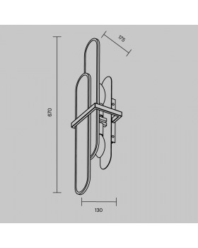 Настенный светильник (бра) Maytoni MOD099WL-02G1-foto4