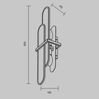 Настенный светильник (бра) Maytoni MOD099WL-02G1-foto4